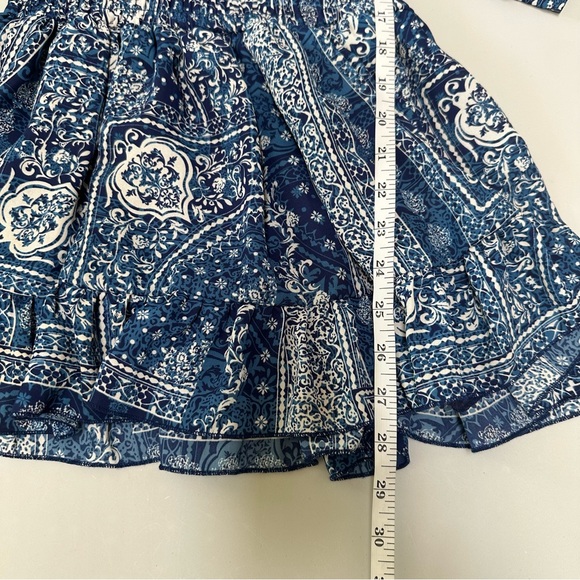 ❣️HP❣️NWT Surf Gypsy Blue White Cold Shoulder Floral Ruffle Mini Dress. Sz: S - Picture 10 of 13